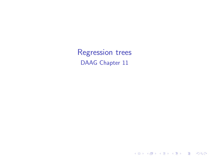 regression trees