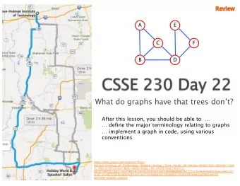 What do graphs have that trees dont?  After this lesson, you should be able to     define