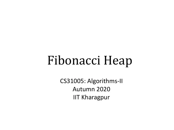 fibonacci heap