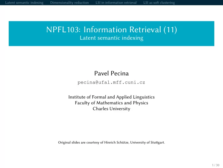 npfl103 information retrieval 11