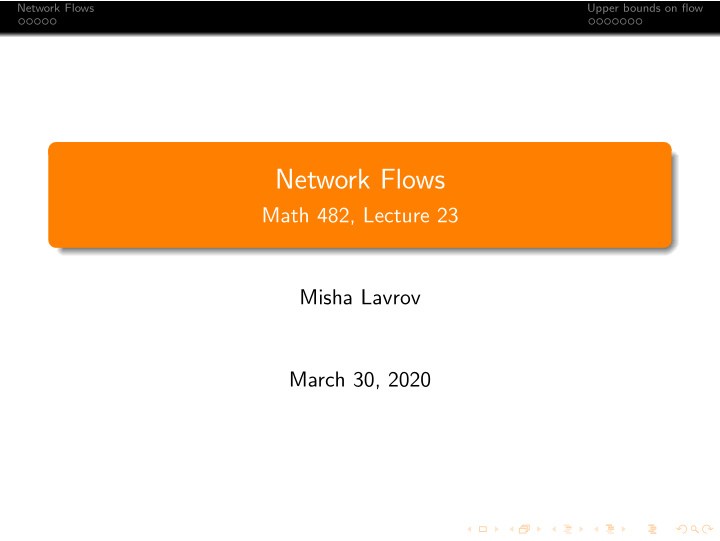 network flows