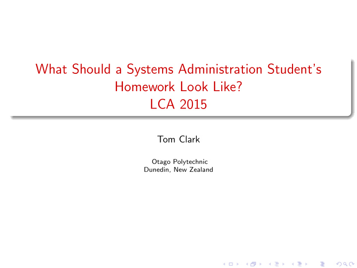 what should a systems administration student s homework
