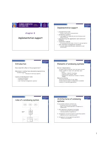 implementation support  system  activity   program m ing the application and control of