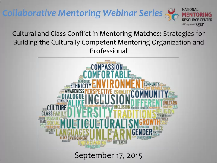 collaborative mentoring webinar series