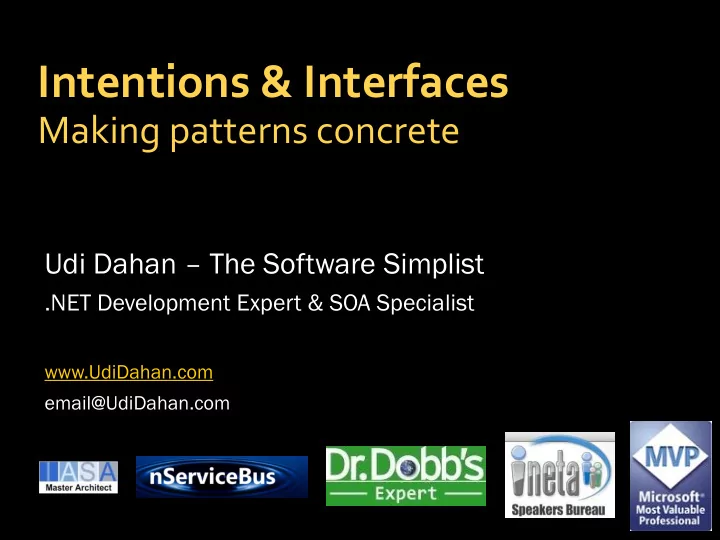 intentions interfaces