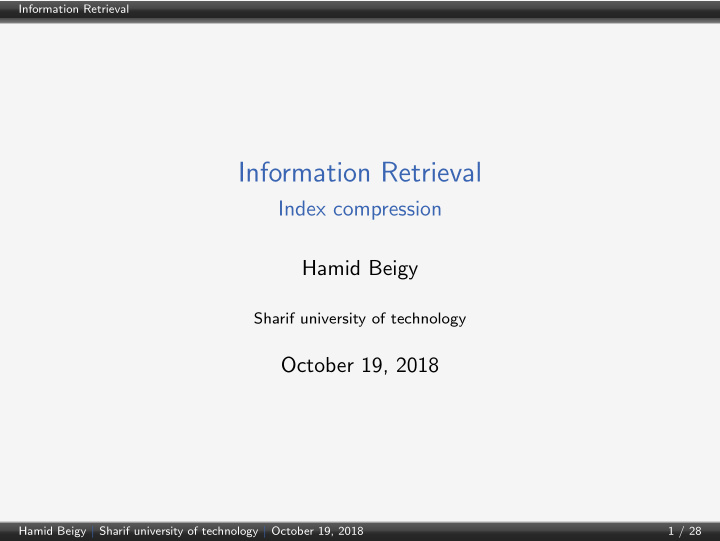 information retrieval