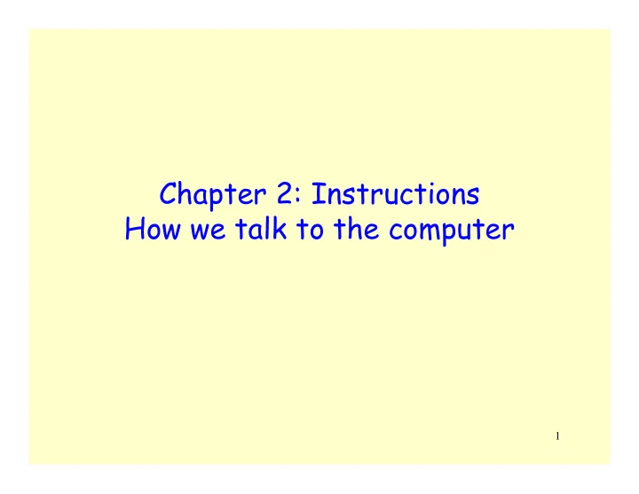 chapter 2 instructions how we talk to the computer