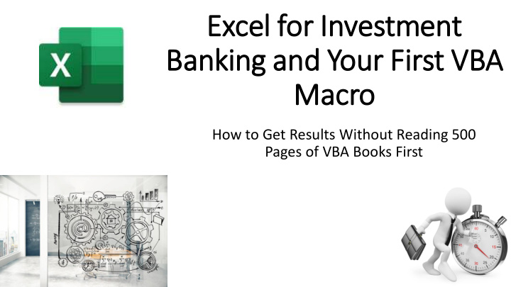 excel for or in investment