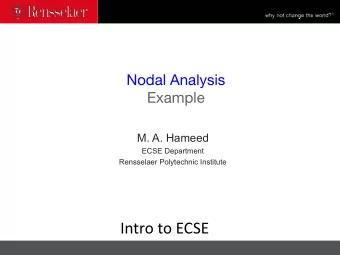Identifying Nodes  Example  M. A. Hameed  ECSE Department  Rensselaer Polytechnic Institute  Intro