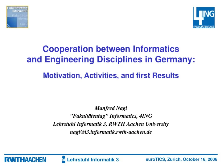 cooperation between informatics