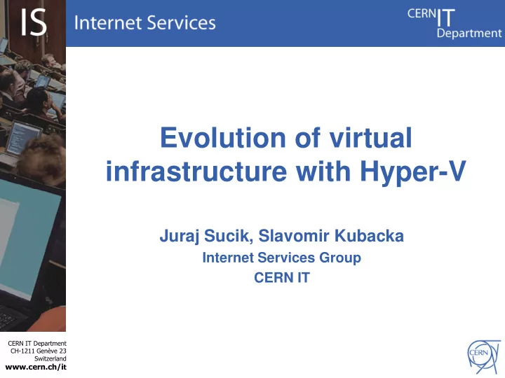 evolution of virtual infrastructure with hyper v