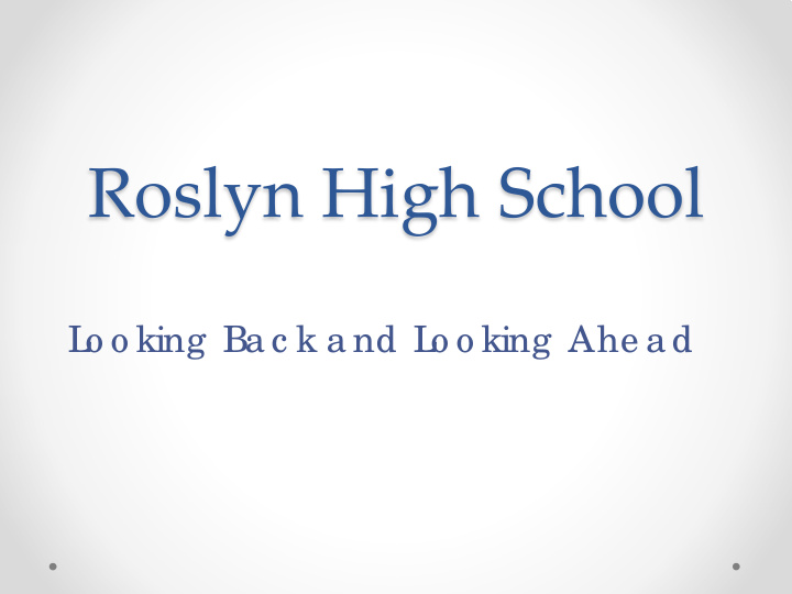 roslyn high school
