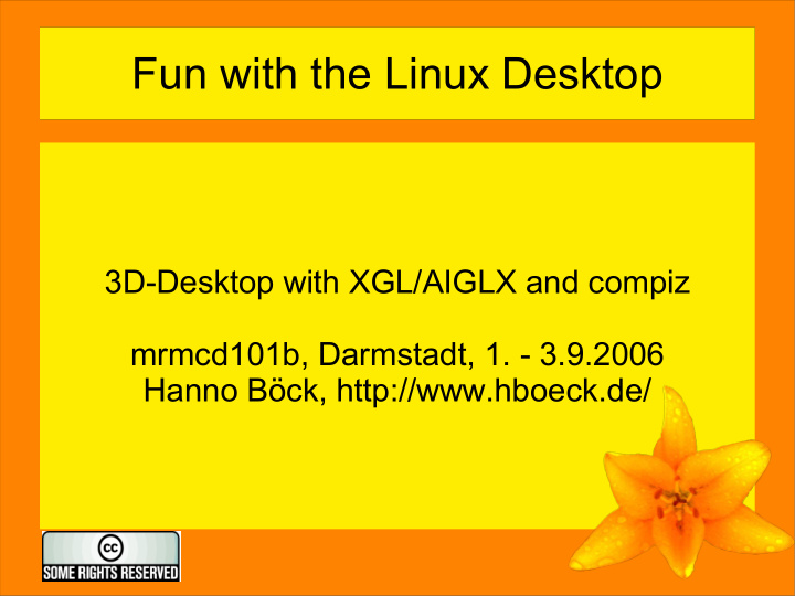 fun with the linux desktop