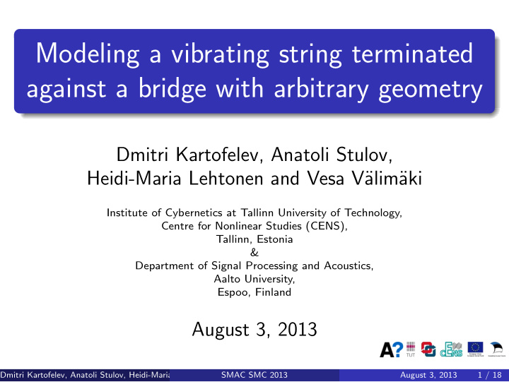 modeling a vibrating string terminated against a bridge