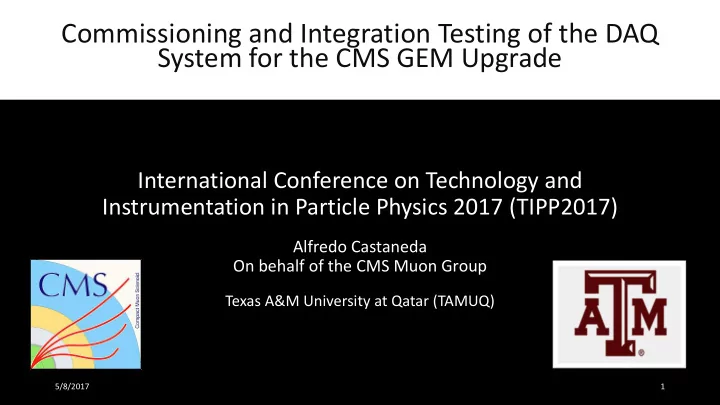commissioning and integration testing of the daq