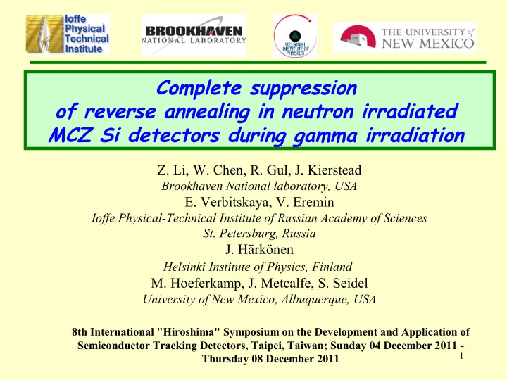 complete suppression of reverse annealing in neutron