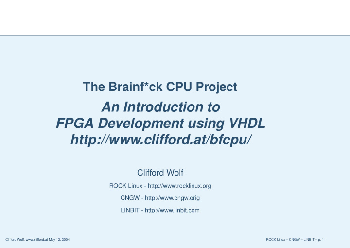 an introduction to fpga development using vhdl http