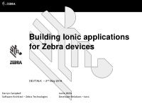 building ionic applications for zebra devices