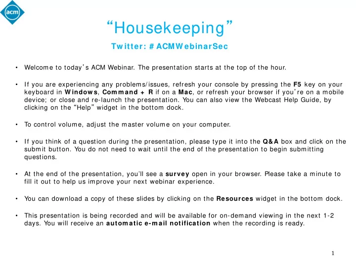 housekeeping