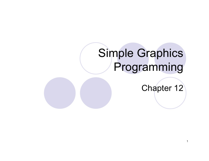 simple graphics programming