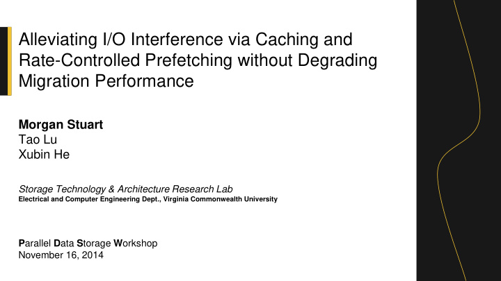 alleviating i o interference via caching and