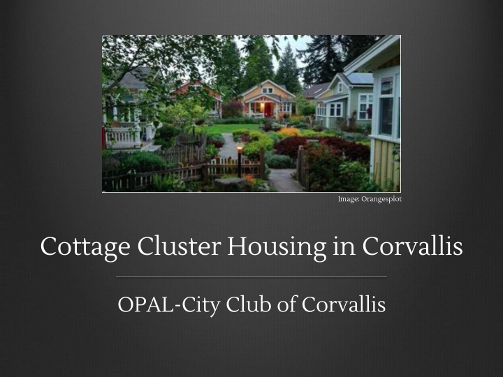 cottage cluster housing in corvallis