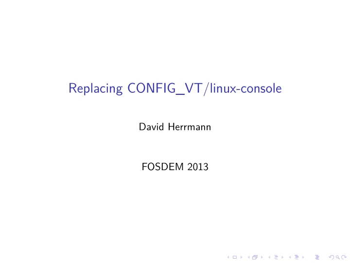 replacing config vt linux console