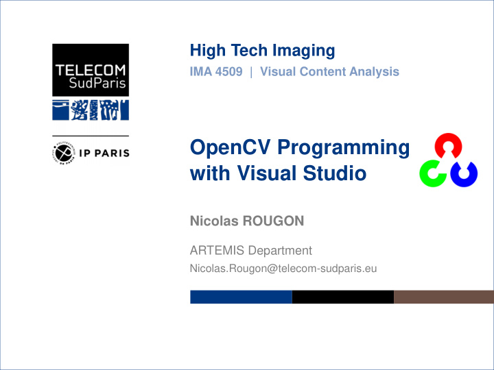 opencv programming with visual studio