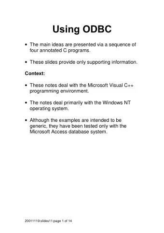 The main ideas are presented via a sequence of  four annotated C