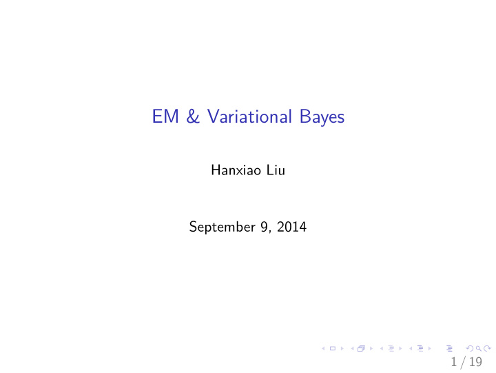 em variational bayes