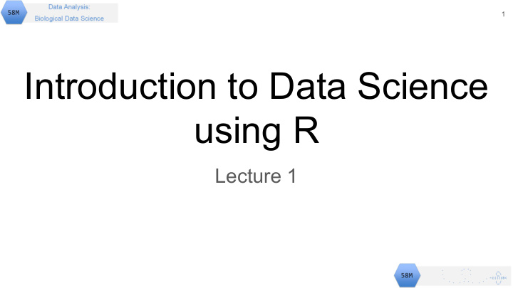 introduction to data science using r
