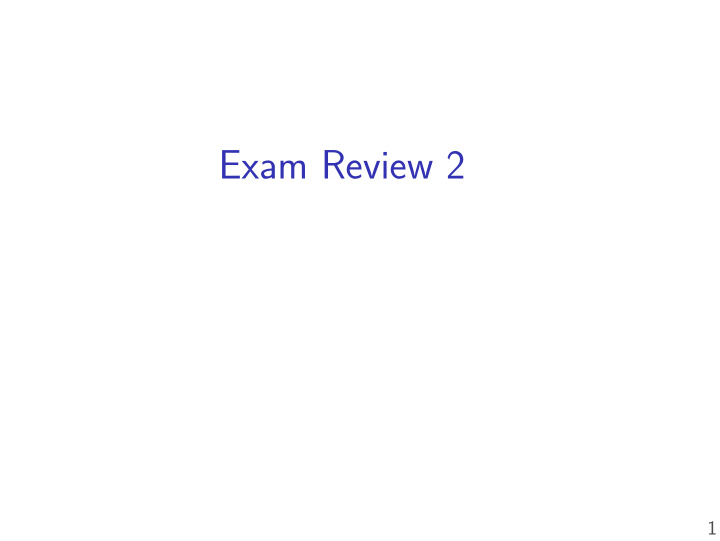 exam review 2