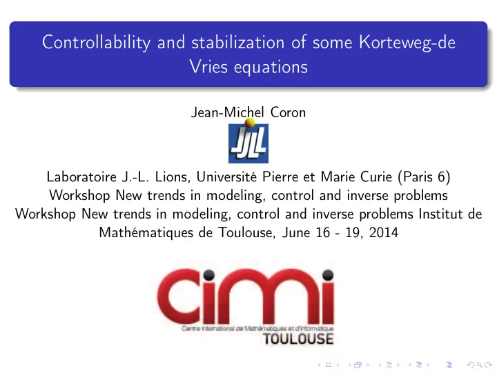 controllability and stabilization of some korteweg de