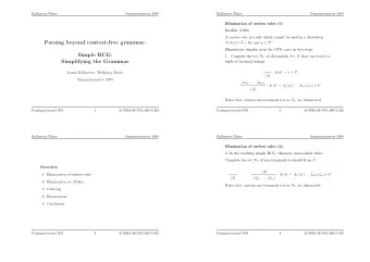 Parsing beyond context-free grammar:   S (  0 , n  )   for any w  T  .