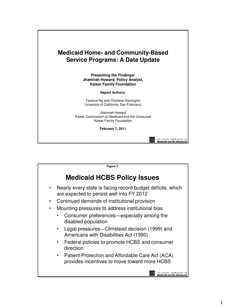 medicaid hcbs policy issues