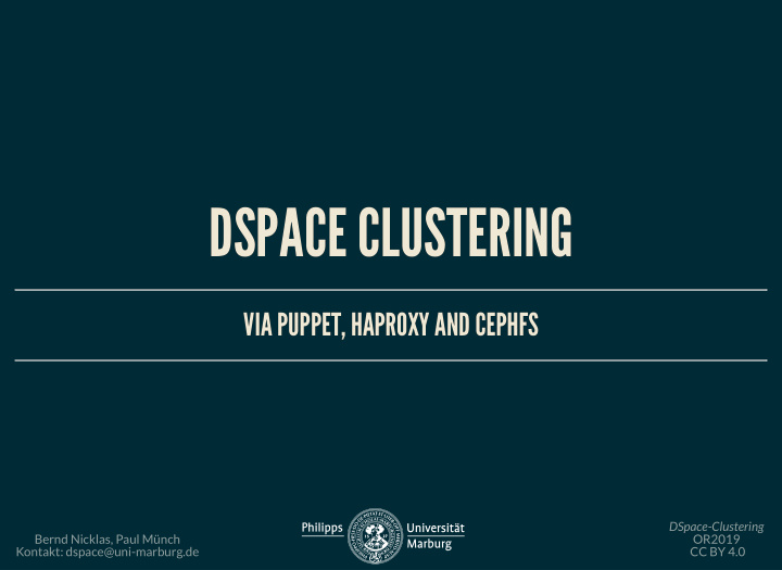 dspace clustering dspace clustering