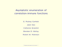asymptotic enumeration of correlation immune functions