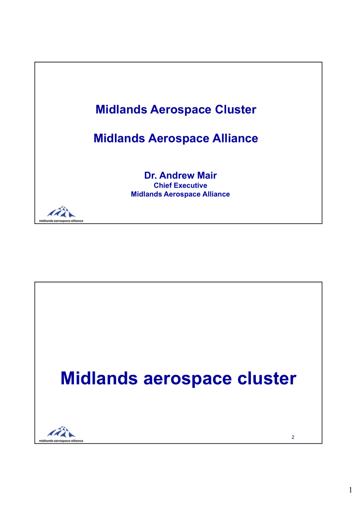midlands aerospace cluster