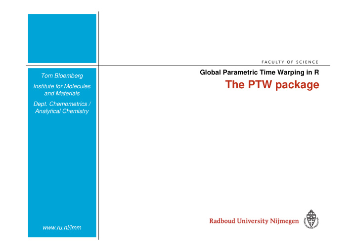 the ptw package