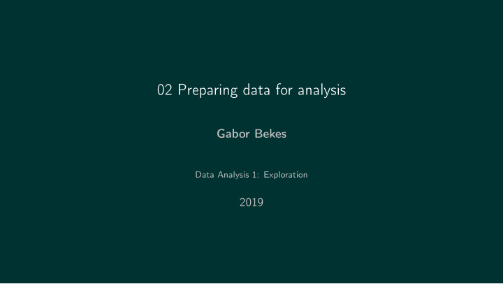02 preparing data for analysis