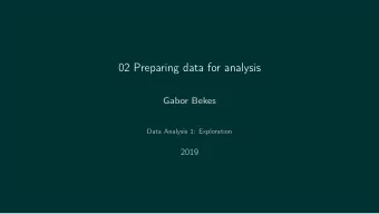 02 Preparing data for analysis  Gabor Bekes  Data Analysis 1: Exploration  2019  Variable types