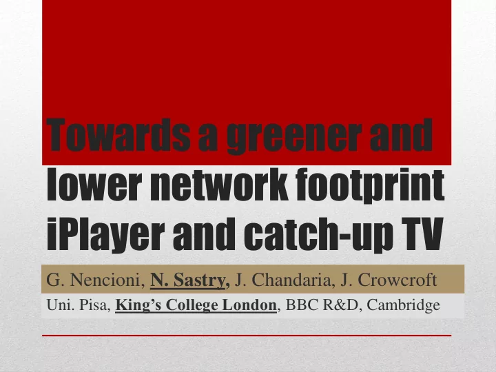 iplayer and catch up tv