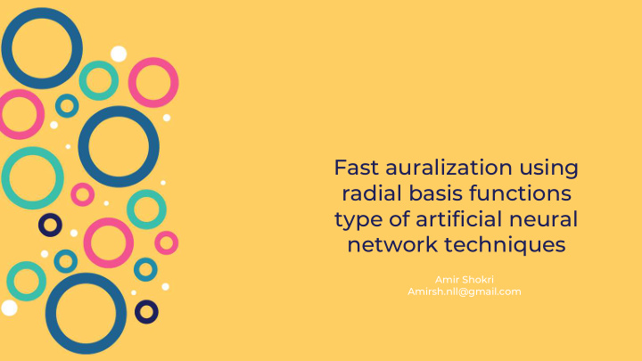 type of artificial neural