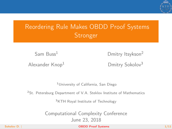 reordering rule makes obdd proof systems stronger