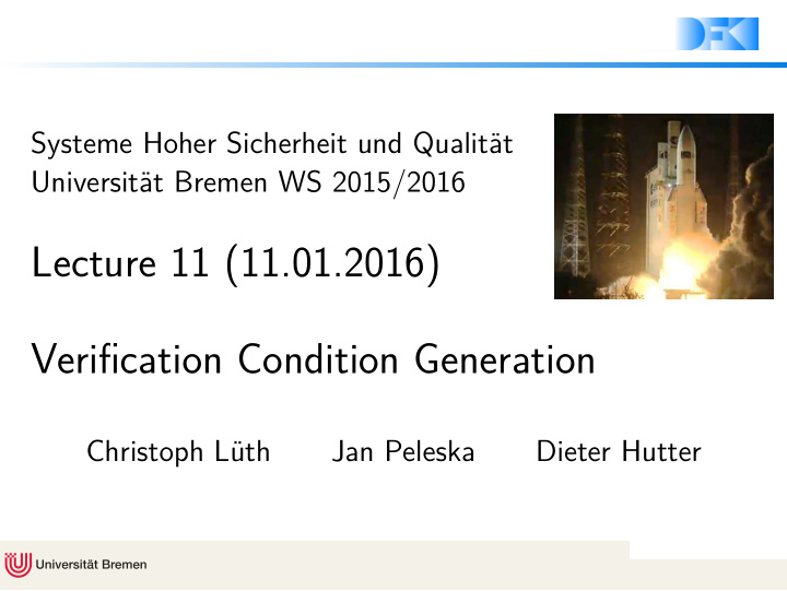 lecture 11 11 01 2016 verification condition generation
