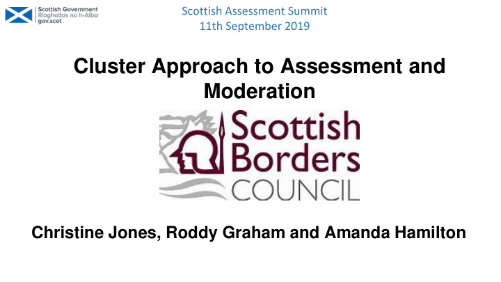 cluster approach to assessment and