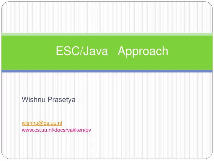 esc java approach