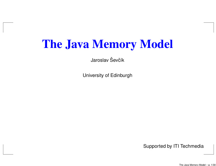 the java memory model