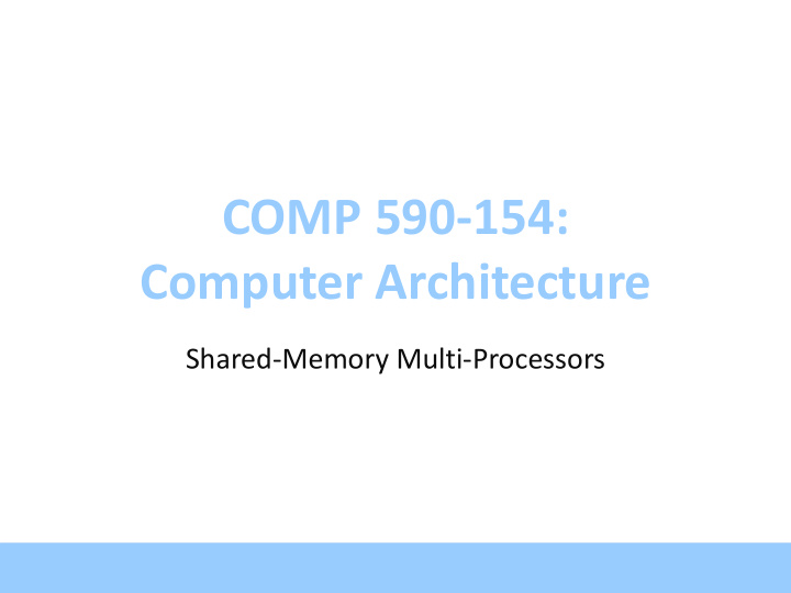 comp 590 154 computer architecture