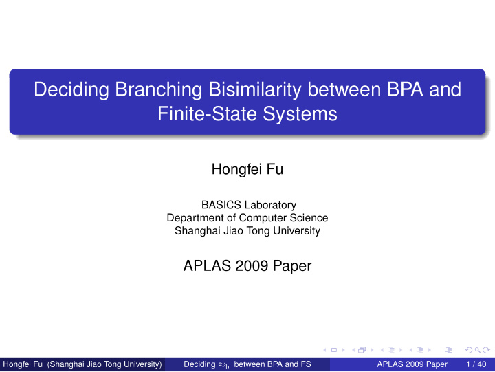 deciding branching bisimilarity between bpa and finite
